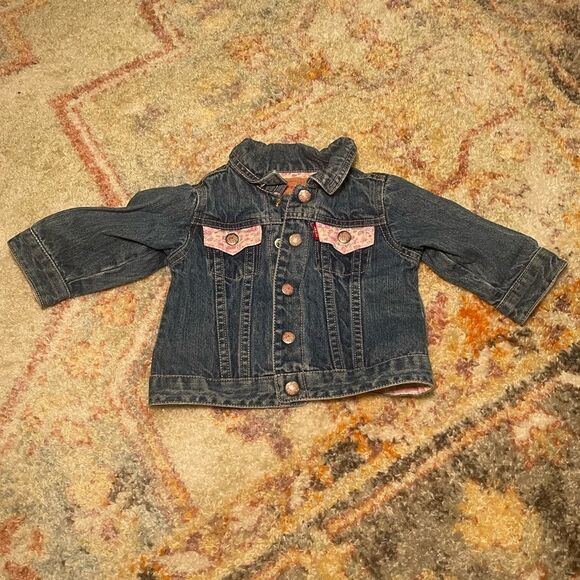 Levi’s Vintage Jean Jacket Button Down 9M girls PINk - Picture 1 of 7